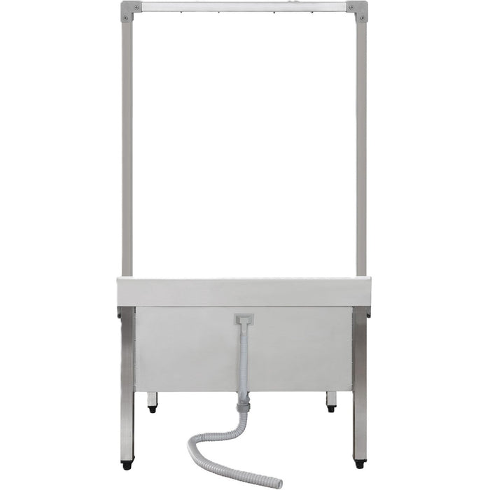 Commercial Stainless Steel Mop Sink With High Rack &Amp; 2 In 1 Mop Holder 800x600x550mm | Smsjyhr8060 Makfry