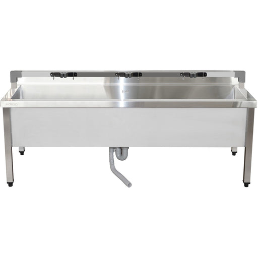 Commercial Stainless Steel Mop Sink With Low Rack &Amp; 2 In 1 Mop Holder 1500x600x550mm | Smsjylr15060 Makfry
