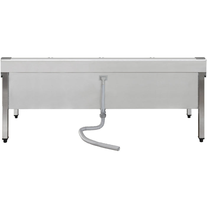 Commercial Stainless Steel Mop Sink With Low Rack &Amp; 2 In 1 Mop Holder 1500x600x550mm | Smsjylr15060 Makfry