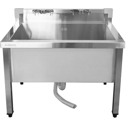 Commercial Stainless Steel Mop Sink With Low Rack &Amp; 2 In 1 Mop Holder 800x600x550mm | Smsjylr8060 Makfry