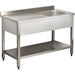 Commercial Sink Stainless Steel 1 Bowl Right Bottom Shelf Splashback 1000mm Depth 700mm | Vs107 Rbs Makfry