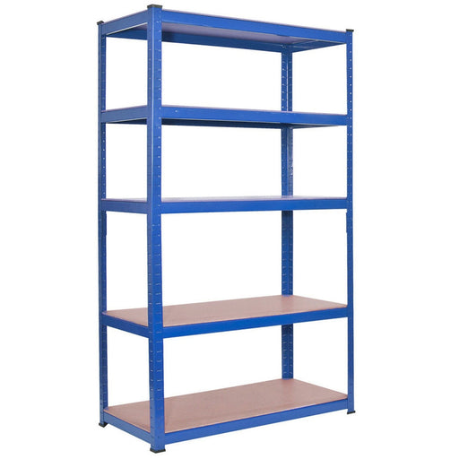 Commercial Blue Heavy Duty Shelving Unit 5 Shelves 875kg Loading Capacity 700x300x1500mm |  SP17515CBLUE Makfry
