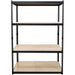 Industrial Shelving Unit Heavy Duty 4 Shelves 1100 kg Capacity (275 kg/shelf) 1600x600x1800mm Black |  SP16060BLACK Makfry