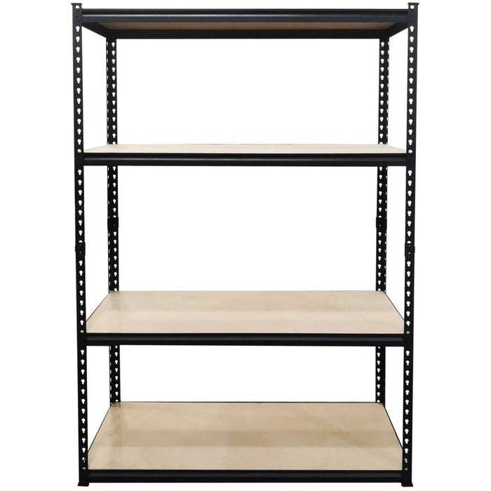 Industrial Shelving Unit Heavy Duty 4 Shelves 1100 kg Capacity (275 kg/shelf) 1800x600x1800mm Black |  SP18060BLACK Makfry