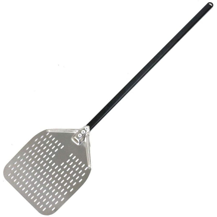 Pizza Peel 12'' square Perforated Metal handle Length 140cm |  SPP14012S Makfry