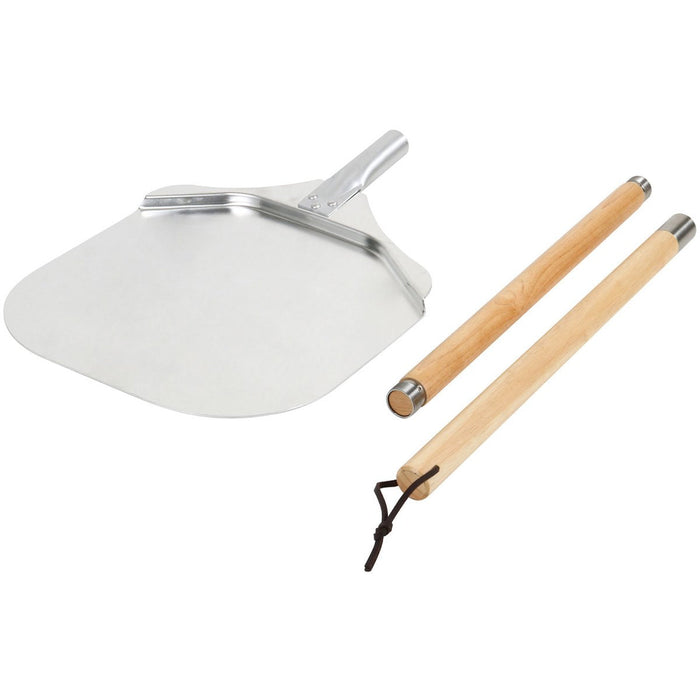Pizza Peel 12'' square Wood handle Length 88cm |  SPRX8812 Makfry