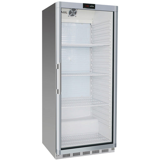 600lt Commercial Refrigerator Stainless Steel Upright Cabinet Single Glass Door Ventilated Cooling | Sr600 G Makfry