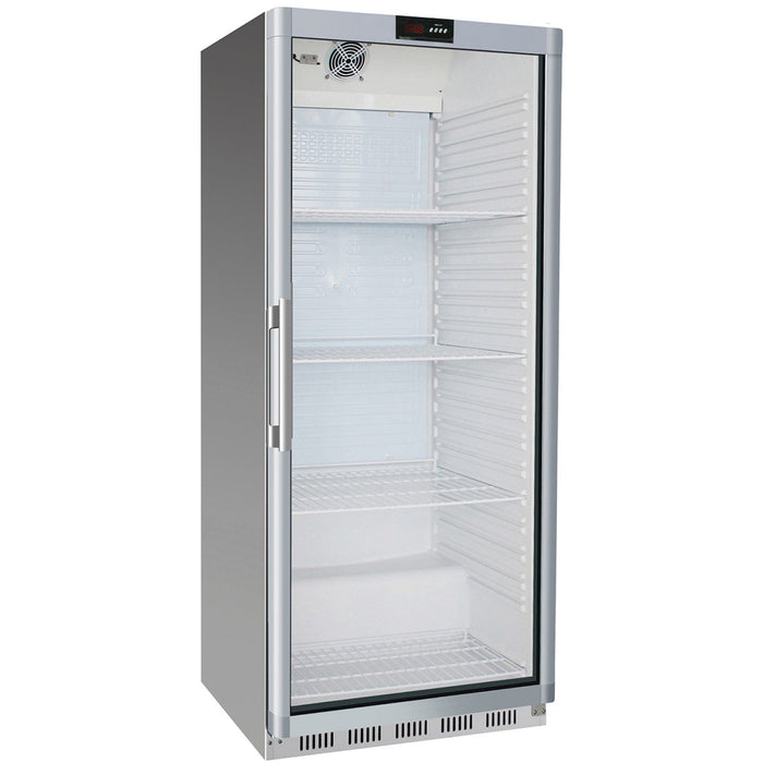600lt Commercial Refrigerator Stainless Steel Upright Cabinet Single Glass Door Ventilated Cooling | Sr600 G Makfry