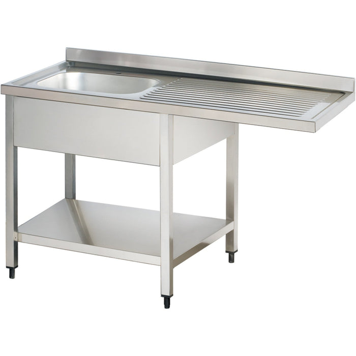 Commercial Sink For Dishwashers 1 Bowl Left Bottom Shelf Splashback 1200x600x950 | Yls126 Sbl1 Makfry