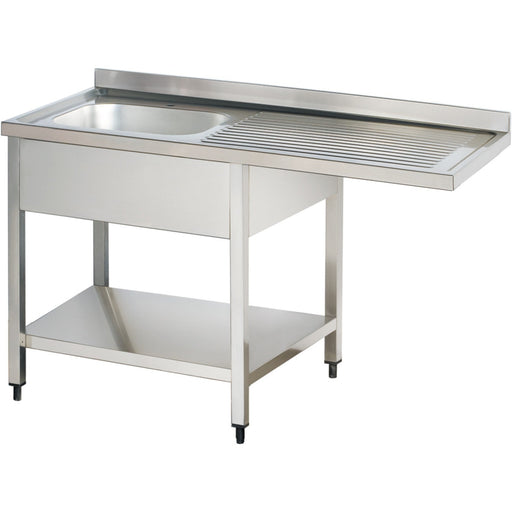 Commercial Sink For Dishwashers 1 Bowl Left Bottom Shelf Splashback 1200x700x950 | Yls127 Sbl1 Makfry