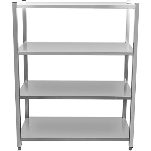 Commercial Shelving Unit 4 Tier Stainless Steel 1000x500x1500mm |  SSB10050 Makfry