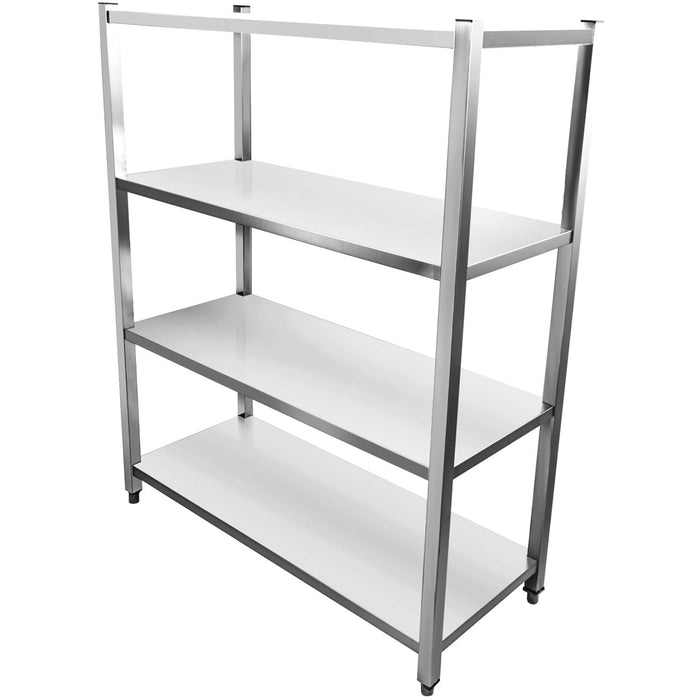 Commercial Shelving Unit 4 Tier Stainless Steel 1000x500x1500mm |  SSB10050 Makfry