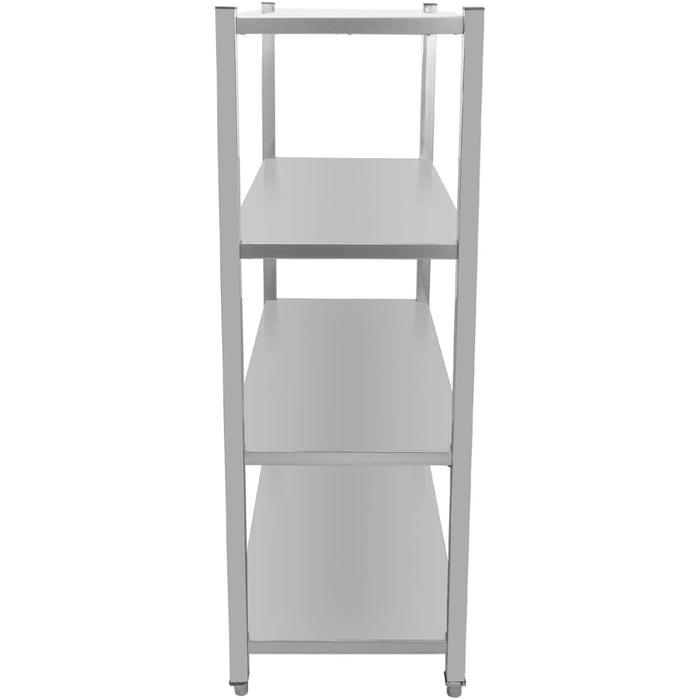 Commercial Shelving Unit 4 Tier Stainless Steel 1200x500x1500mm | Ssb12050 Makfry