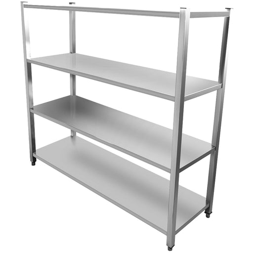 Commercial Shelving Unit 4 Tier Stainless Steel 1800x400x1500mm | Ssb18040 Makfry