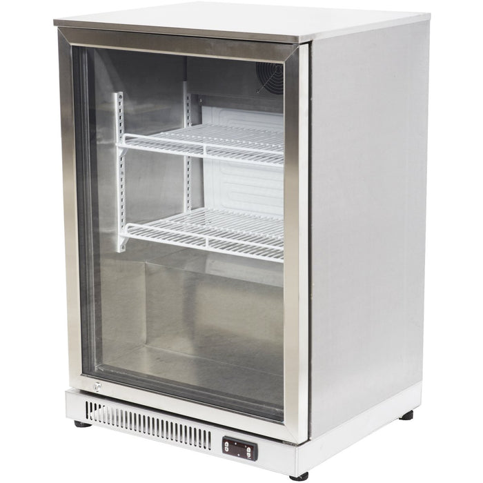 Back bar cooler 1 hinged door 128 litres Stainless steel |  SSBC01P