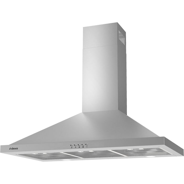 Commercial Chimney Extraction Canopy with Filter, Fan, Lights & 3 Speeds 900mm |  SSCH1A Makfry