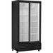 Commercial Upright Beverage Bottle Cooler 764 Litres Double Glass Door Black 1130x700x2023mm | Ssh42 Makfry