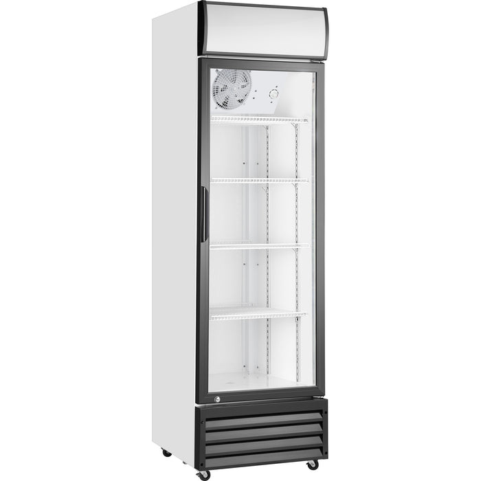 Commercial Bottle cooler Upright 290 litres Single hinged glass door Black&White |  SSP338WEA