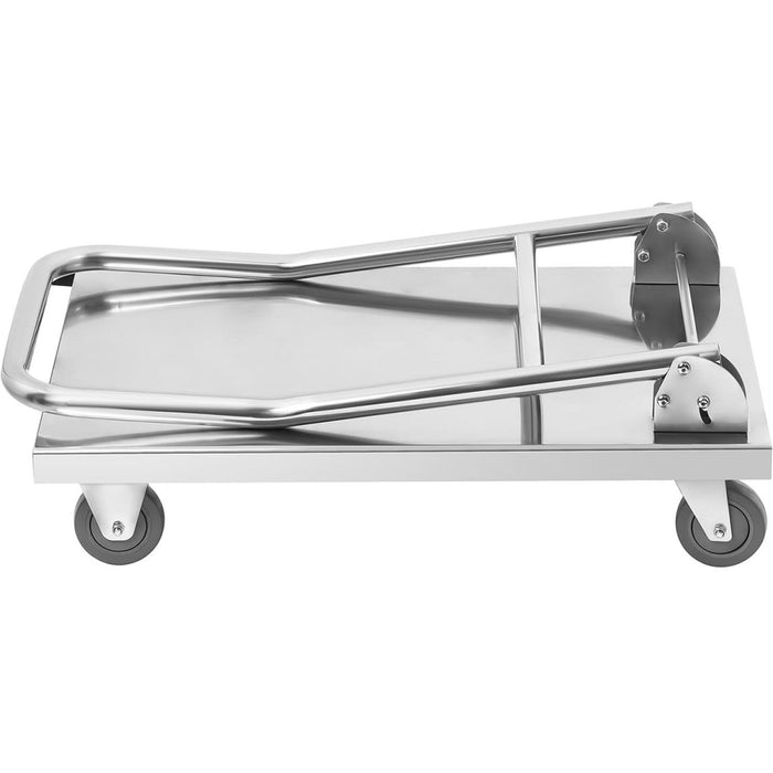 Platform trolley Stainless steel 500kg Folding handle 820x520x970mm |  ST047B Makfry
