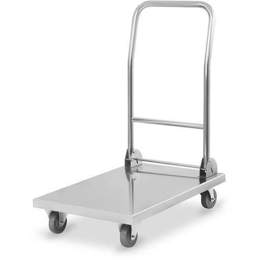 Platform trolley Stainless steel 500kg Folding handle 820x520x970mm |  ST047B Makfry