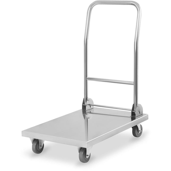 Platform trolley Stainless steel 500kg Folding handle 820x520x970mm |  ST047B Makfry