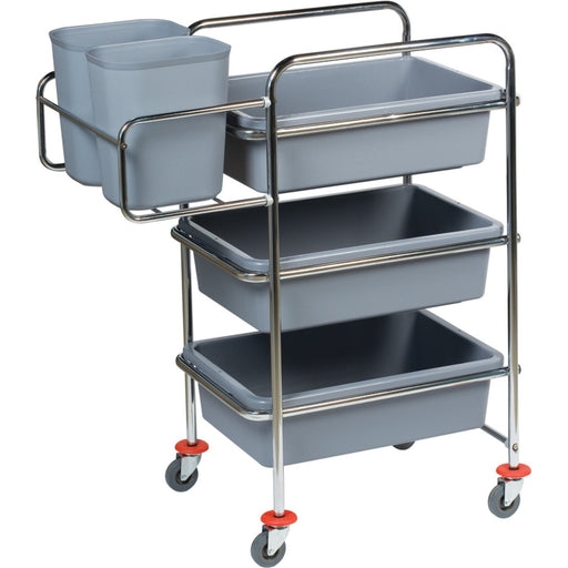 Professional Dish Collecting/Bussing Trolley 5 bins |  STTC01 Makfry