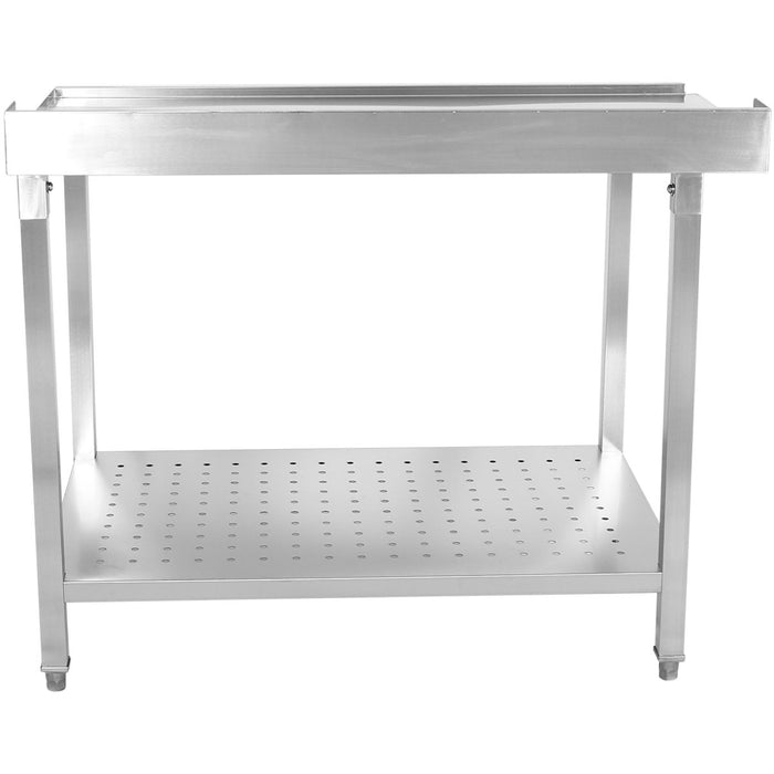 Unloading table Right side 600x650x850mm With bottom shelf With splashback Stainless steel |  SWB6065L