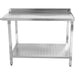 B GRADE Unloading table Right side 1100x650x850mm With bottom shelf With splashback Stainless steel |  SWB11065R B GRADE Makfry