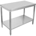 Professional Work Table Stainless Steel Undershelf 1600x600x900mm |  SWT60160 Makfry