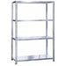 Commercial Galvanised Heavy Duty Shelving Unit 4 Shelves 220kg Loading Capacity 762x380x1470mm |  SY3876G Makfry