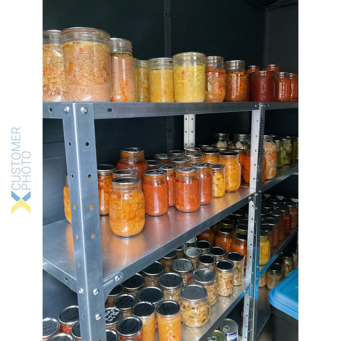 Commercial Galvanised Heavy Duty Shelving Unit 4 Shelves 220kg Loading Capacity 762x380x1470mm |  SY3876G Makfry