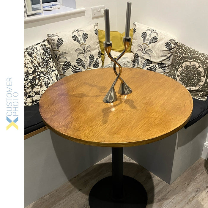 Black Table base Round Ø18'' Bar height Sandtex coating |  T18RBARH Makfry