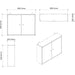 Professional Grey and Black Wall Mounted Double Door Tool Cabinet with Key 800x200x600mm |  TC002 Makfry
