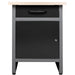 Professional Grey and Black Workshop Workbench with 30mm Wooden Desktop, Drawer and Lockable Door 600x600x850mm |  TC004 Makfry