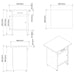 Professional Grey and Black Workshop Workbench with 30mm Wooden Desktop, Drawer and Lockable Door 600x600x850mm |  TC004 Makfry