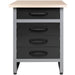 Professional Grey and Black Workshop Drawer Workbench with 30mm Wooden Desktop 600x600x850mm |  TC005 Makfry