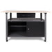 Professional Grey and Black Workshop 2 Layer Workbench with 2 Lockers and 30mm Wooden Desktop 1200x600x850mm |  TC006B Makfry
