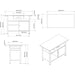 Professional Grey and Black Workshop 2 Layer Workbench with 2 Lockers and 30mm Wooden Desktop 1200x600x850mm |  TC006B Makfry