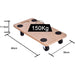 Rolling Platform Trolley Dolly 150kg Capacity 600x300x115mm |  TC0502II Makfry