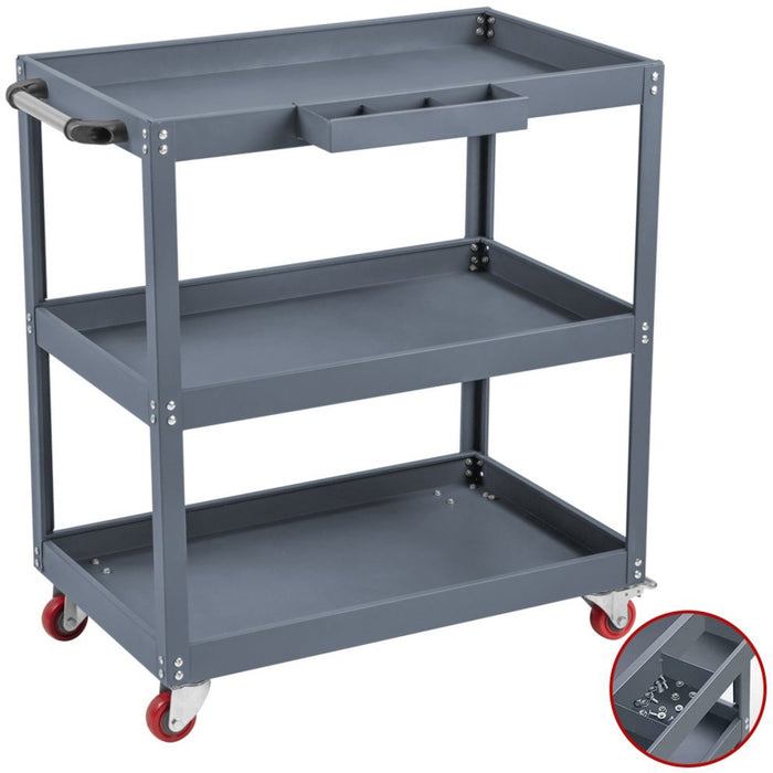 3 Tier Trolley Cart 750x355x730mm Steel |  TC3