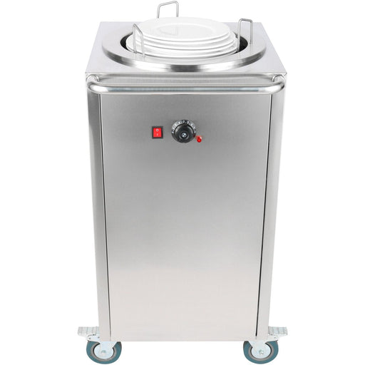 Heated Plate dispenser trolley Stainless steel 12''/300mm 50 plates |  TDDS1 Makfry
