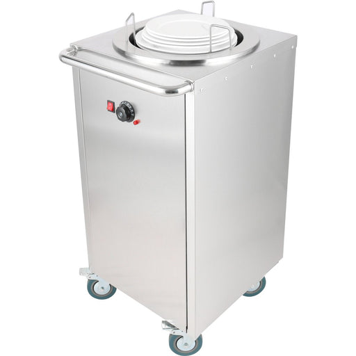 Heated Plate dispenser trolley Stainless steel 12''/300mm 50 plates |  TDDS1 Makfry