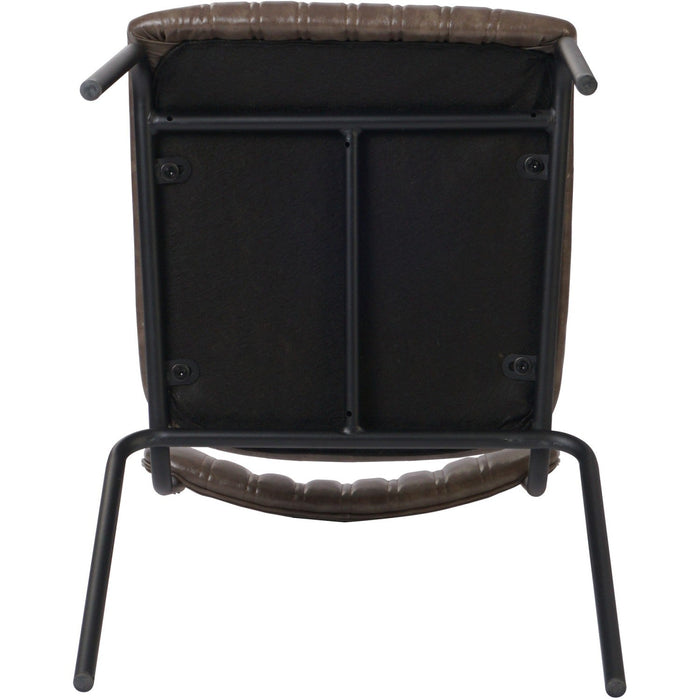 Modern Bistro Dining Chair Dining Chair with PU Leather Seat Grey 460x565x795mm |  TGS002 Makfry