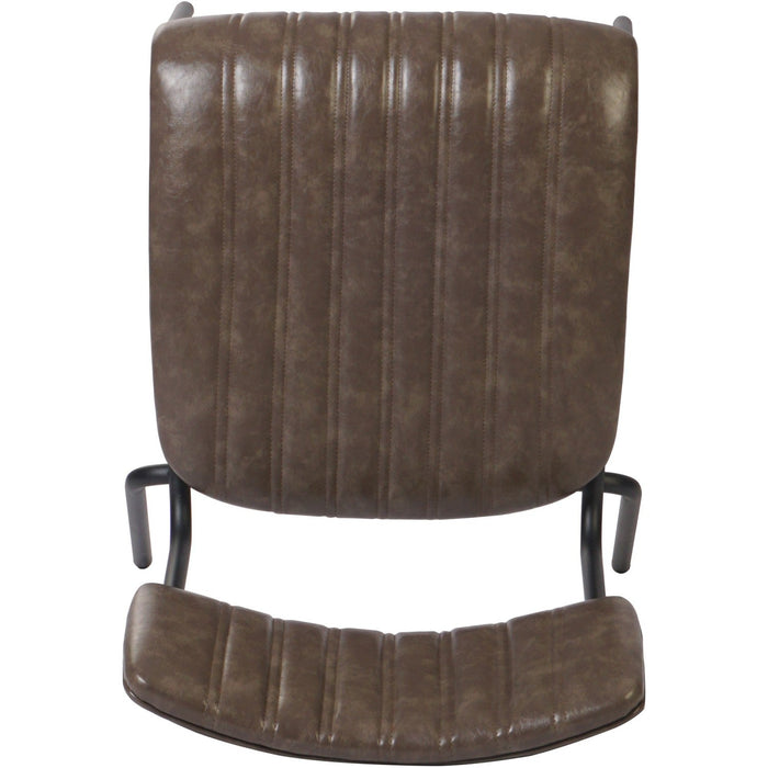 Modern Bistro Dining Chair Dining Chair with PU Leather Seat Grey 460x565x795mm |  TGS002 Makfry