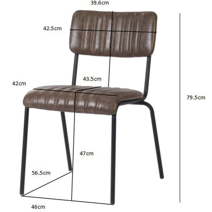 Modern Bistro Dining Chair Dining Chair with PU Leather Seat Green 460x565x795mm |  TGS004 Makfry