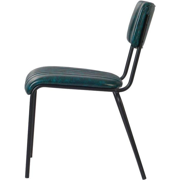 Modern Bistro Dining Chair Dining Chair with PU Leather Seat Green 460x565x795mm |  TGS004 Makfry
