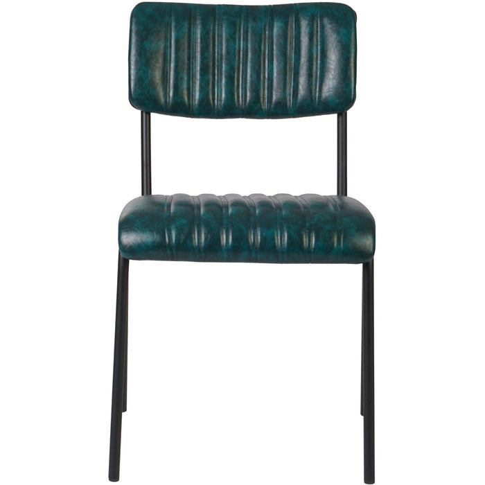 Modern Bistro Dining Chair Dining Chair with PU Leather Seat Green 460x565x795mm |  TGS004 Makfry