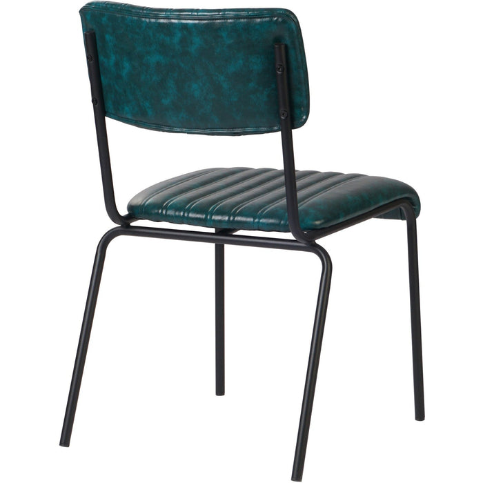 Modern Bistro Dining Chair Dining Chair with PU Leather Seat Green 460x565x795mm |  TGS004 Makfry