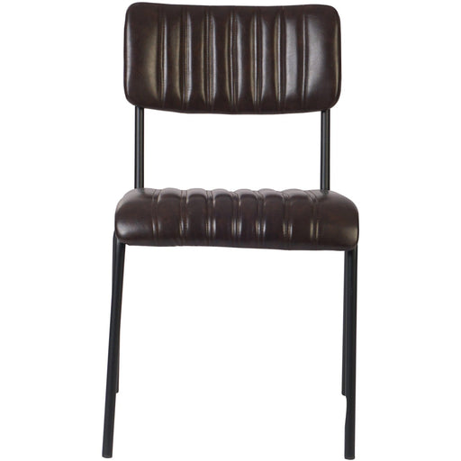 Modern Bistro Dining Chair Dining Chair with PU Leather Seat Dark Brown 460x565x795mm |  TGS006 Makfry