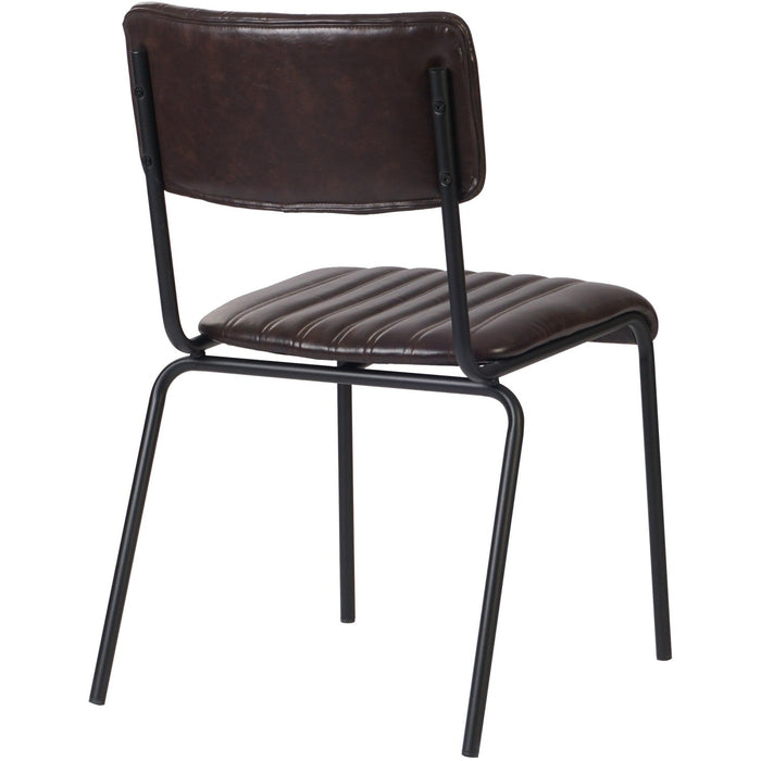 Modern Bistro Dining Chair Dining Chair with PU Leather Seat Dark Brown 460x565x795mm |  TGS006 Makfry